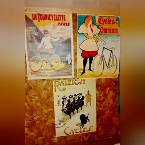 Vintage Cycling Art Prints Set